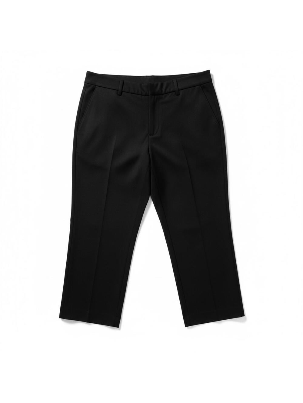 Cleo Petite Black Capri Pants Slim Work Office Cropped Trousers Size 8P